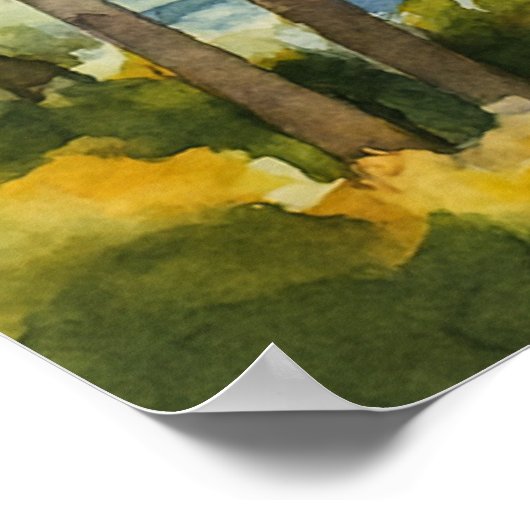 Historische Schilderachtig Waterverf Boca Raton Poster (Hoek)