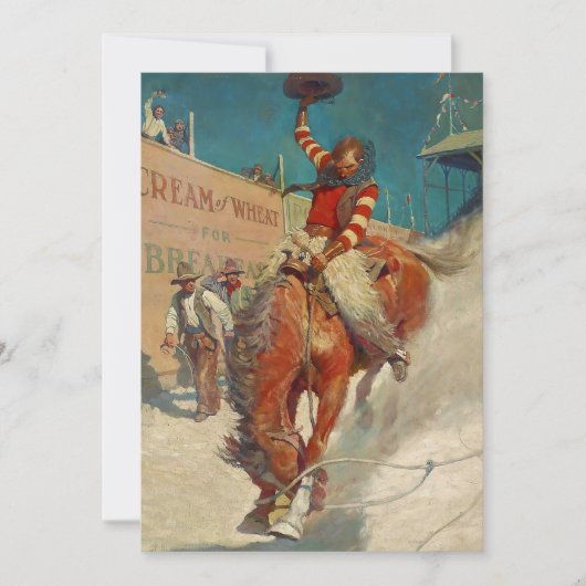 Historische schilderij van NC Wyeth "De rodeo" Kaart (Voorkant)