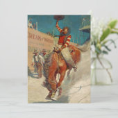 Historische schilderij van NC Wyeth "De rodeo" Kaart (Staand voorkant)