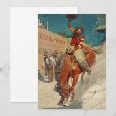 Historische schilderij van NC Wyeth "De rodeo" Kaart (Voorkant / Achterkant)