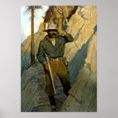Historische schilderij van NC Wyeth "De Sheriff" Poster (Voorkant)
