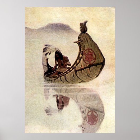 Historische Schildering Hiawatha van NC Wyeth Poster (Voorkant)
