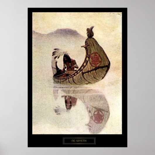 Historische Schildering Hiawatha van NC Wyeth Poster (Voorkant)