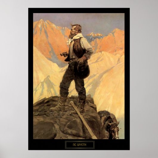 Historische Schildering van NC Wyeth "De Prospecto Poster (Voorkant)