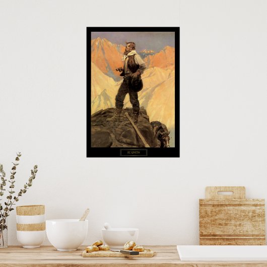 Historische Schildering van NC Wyeth "De Prospecto Poster (Keuken)