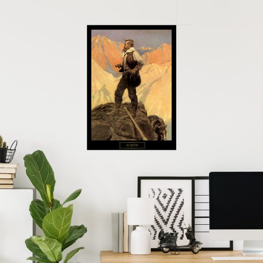 Historische Schildering van NC Wyeth "De Prospecto Poster (Thuiskantoor)