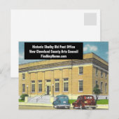 Historische Shelby NC Oude Post Kantoor Briefkaart (Voorkant / Achterkant)
