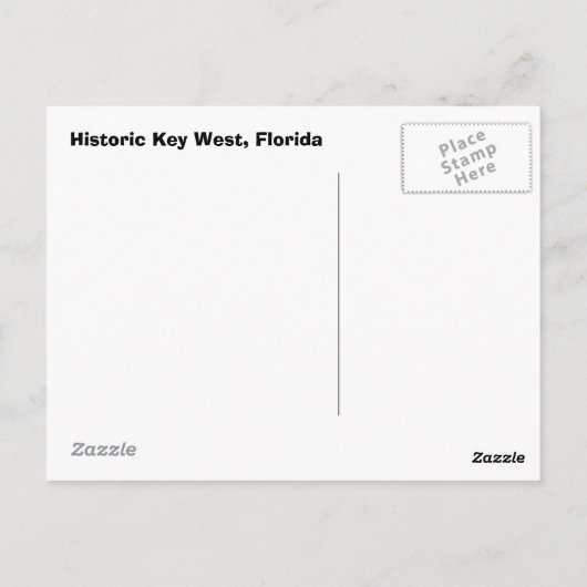 historische sleutel west florida usa briefkaart (Achterkant)