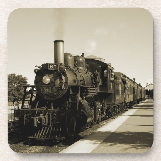 Historische spoorweg bier onderzetter (Voorkant)