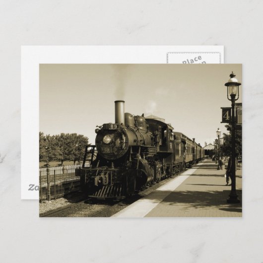 Historische spoorweg briefkaart (Voorkant / Achterkant)