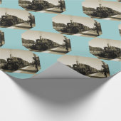 Historische spoorweg cadeaupapier (Hoek)