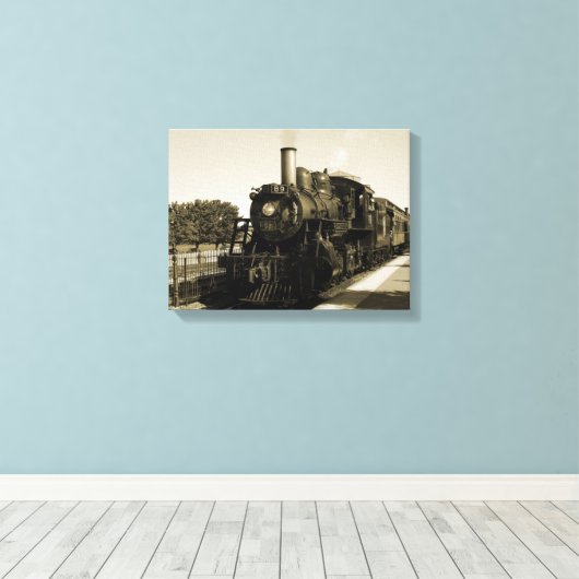 Historische spoorweg canvas afdruk (Insitu (Houten vloer))