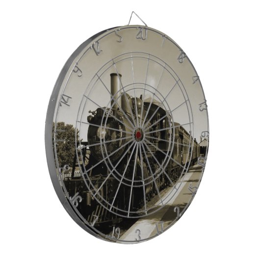 Historische spoorweg dartbord (Voorkant Links)