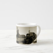 Historische spoorweg espresso kop (Voorkant rechts)