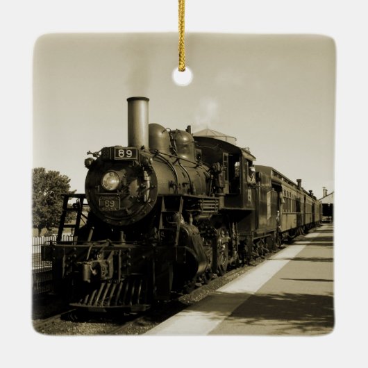 Historische spoorweg keramisch ornament (Achterkant)