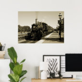 Historische spoorweg poster (Thuiskantoor)