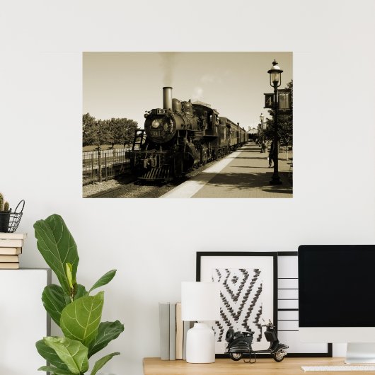 Historische spoorweg poster (Thuiskantoor)