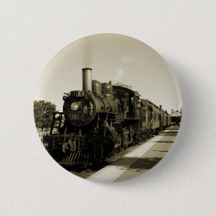 Historische spoorweg ronde button 5,7 cm