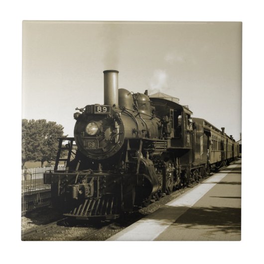 Historische spoorweg tegeltje (Voorkant)