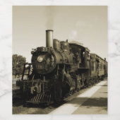 Historische spoorweg wijn etiket (Enkel label)