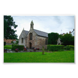Historische St. Asaph Parochiekerk, Noord-Wales Foto Afdruk