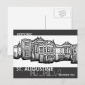 Historische St. Augustine Florida oude stad briefk Briefkaart (Voorkant / Achterkant)