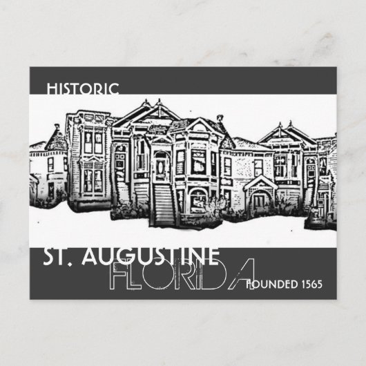 Historische St. Augustine Florida oude stad briefk Briefkaart (Voorkant)