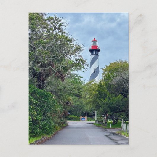 Historische St. Augustine-vuurtoren Briefkaart (Voorkant)