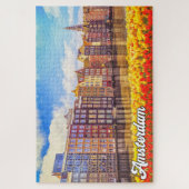 Historische stad Amsterdam, Nederland Legpuzzel (Verticaal)