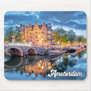 Historische stad Amsterdam, Nederland Muismat