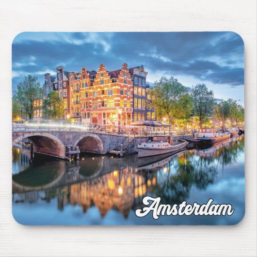 Historische stad Amsterdam, Nederland Muismat (Voorkant)