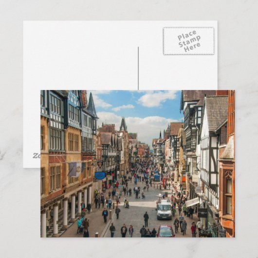 Historische stad Chester England Verenigd Koninkri Briefkaart (Voorkant / Achterkant)
