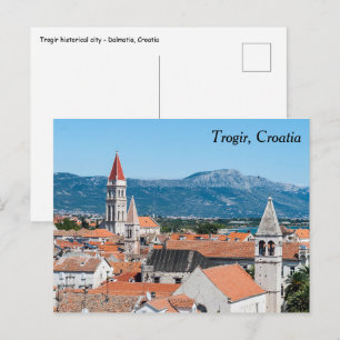 Historische stad Trogir - Dalmatië, Kroatië Briefkaart