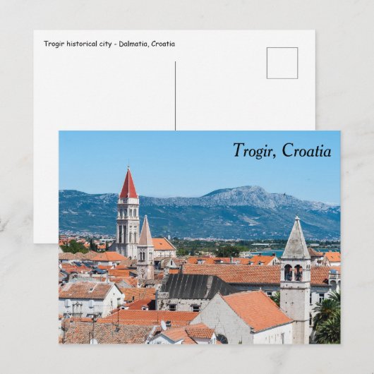 Historische stad Trogir - Dalmatië, Kroatië Briefkaart