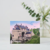 Historische stadspoort in Brugge Briefkaart (Staand voorkant)