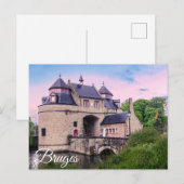 Historische stadspoort in Brugge Briefkaart (Voorkant / Achterkant)