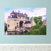 Historische stadspoort in Brugge Canvas Afdruk (Insitu (Houten vloer))