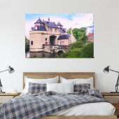Historische stadspoort in Brugge Canvas Afdruk (Insitu (Slaapkamer))