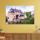 Historische stadspoort in Brugge Canvas Afdruk (Insitu (Woonkamer))