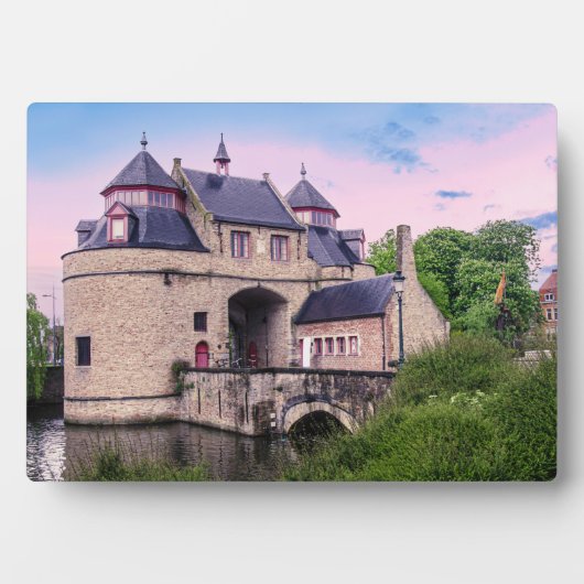 Historische stadspoort in Brugge Fotoplaat (voorkant)