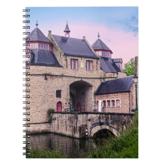 Historische stadspoort in Brugge Notitieboek (Voorkant)