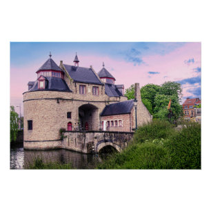 Historische stadspoort in Brugge Perfect Poster