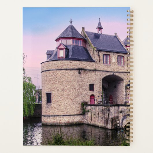 Historische stadspoort in Brugge Planner (Achterkant)