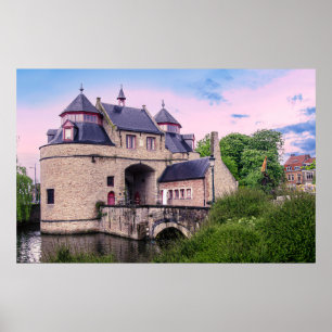 Historische stadspoort in Brugge Poster
