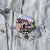Historische stadspoort in Brugge Ronde Button 7,6 Cm (In situ)