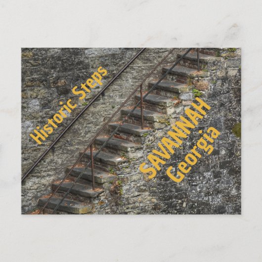 Historische stappen van Savannah Georgia Fotografi Briefkaart (Voorkant)