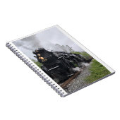 Historische Steam Engine Nikkel Bord Spiral Notiti Notitieboek (Rechterzijde)