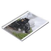 Historische Steam Engine Nikkel Bord Spiral Notiti Notitieboek (Linkerzijde)