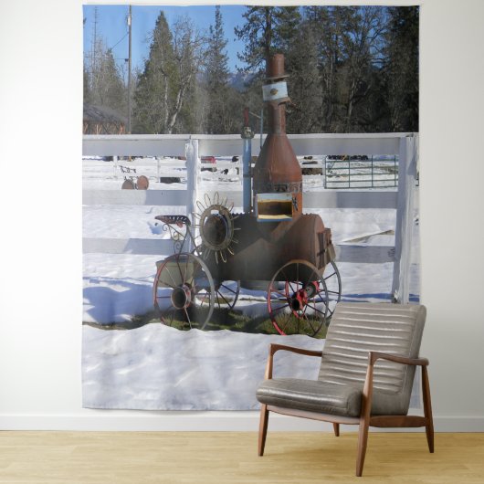 Historische stoommachine.... wandkleed (In situ)