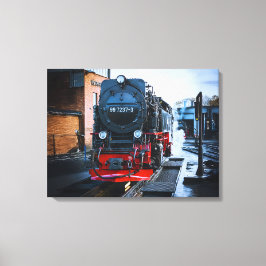 Historische stoomtrein: station Wernigerode Canvas Afdruk